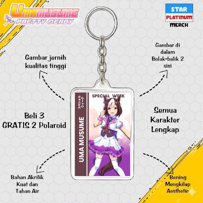 Gantungan Kunci Uma Musume - พวงกุญแจ Uma Musume Pretty Derby - Ganci Anime - Gantungan Kuncinet Matikaanhauser - Oguri