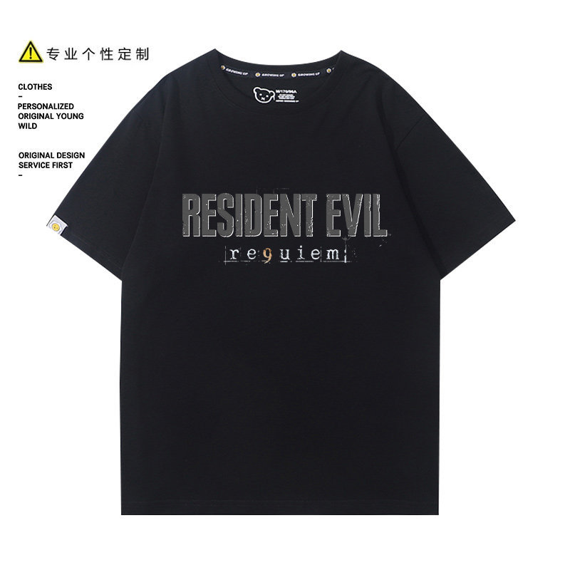 เสื้อยืดกราฟิก Resident Evil 9 Requiem ผ้าฝ้ายแท้ คอกลม แขนสั้น Unisex
