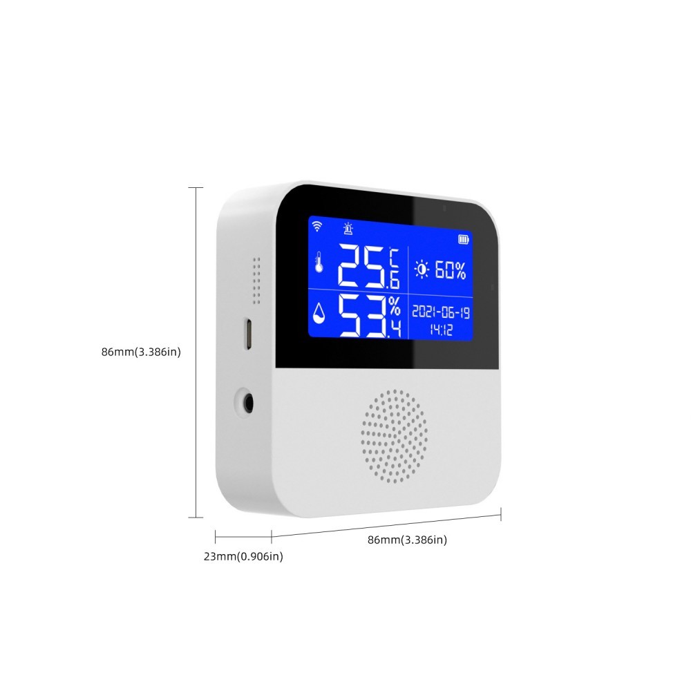 Tuya สมาร์ท WIFI เซ็นเซอร์อุณหภูมิและความชื้นพร้อมจอแสดงผล LCD แบ็คไลท์เครื่องวัดอุณหภูมิในร่มเครื่องวัดความชื้นอุปกรณ์บ้านอัจฉริยะ ราคา ถูกที่สุด ดีลบีเคเค แกลเลอรีภาพที่ 3