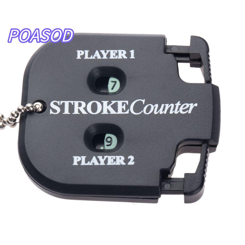MAYSHOW 2 ชิ้น Golf Score Counter พร้อมพวงกุญแจสีดําสองหลัก Putt Score Counter