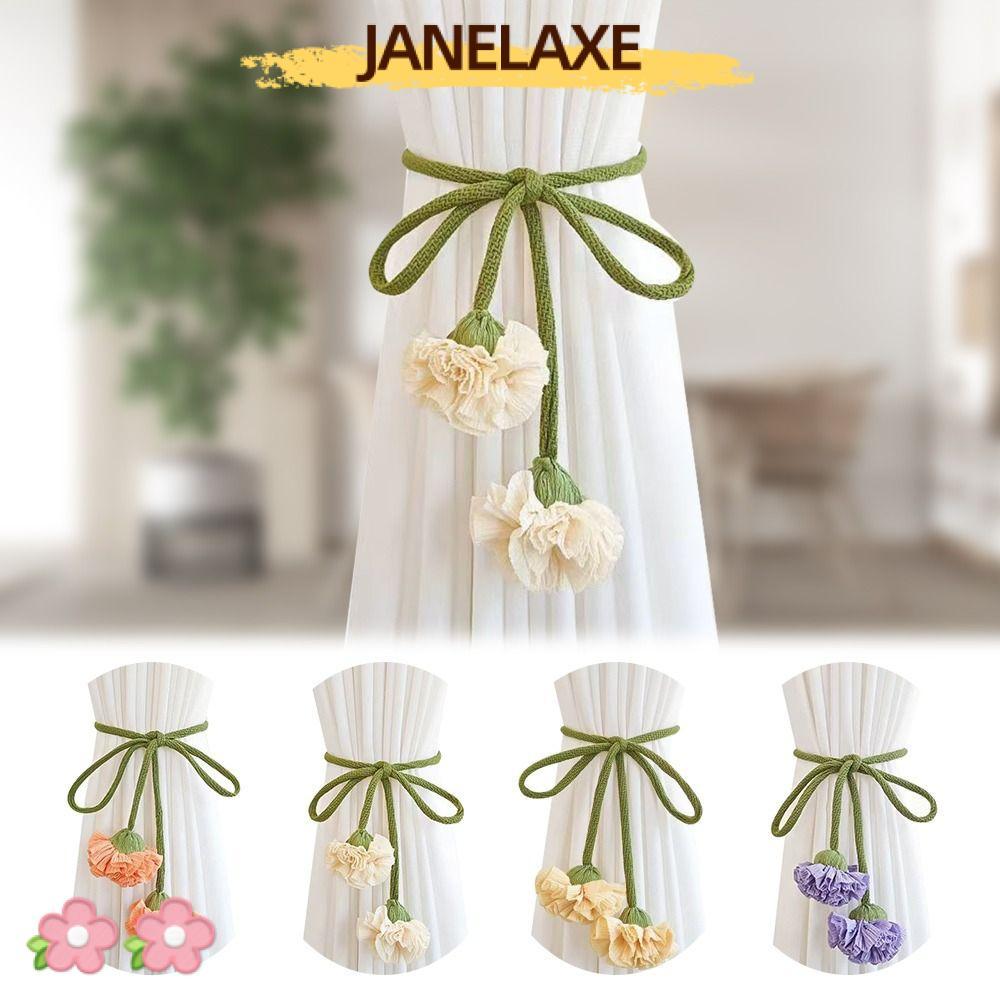 JANELAXE932JN สายรวบผ้าม่าน, ดอกไม้รูปร่างวงยืดหยุ่นหน้าต่างผ้าม่านหัวเข็มขัด,พู่สร้างสรรค์ปรับไม่เจาะผ้าม่านผู้ถือเชือกห้องนั่งเล่น