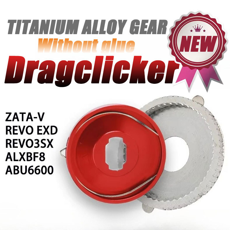NEW ไทเทเนียมลาก Clicker สำหรับ Abu Garcia Zata Revo Reel