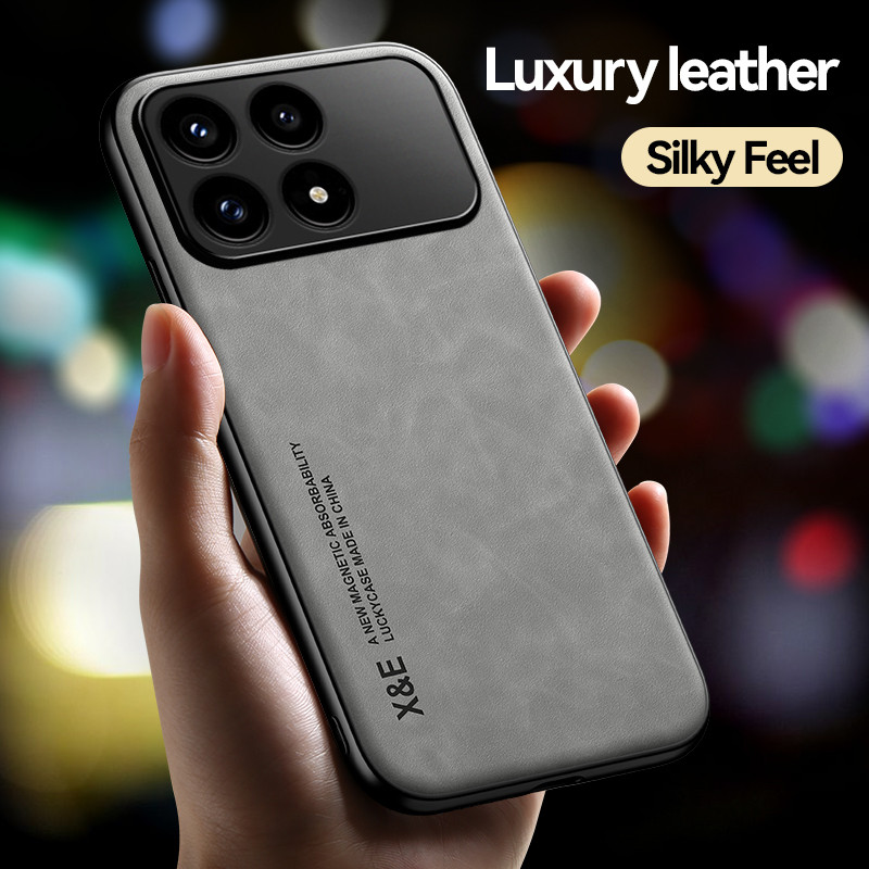 สําหรับ Xiaomi Poco F8 F7 F6 F5 Pro F8 Ultra F3 F4 GT F2 Pro หรูหราหนังแม่เหล็กเคสโทรศัพท์กล้องป้องกันสีทึบกันกระแทกซิลิโคนอ่อนนุ่มฝาครอบ