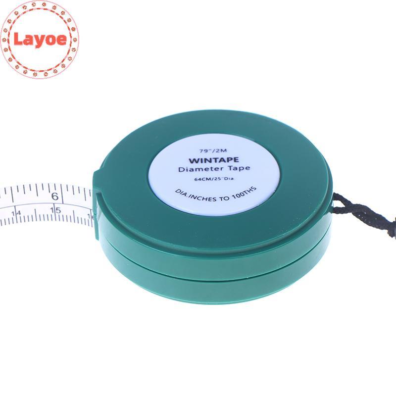 Layoe Professional Gardening Tree ไม้บรรทัดเมตรเครื่องมือวัดปลาเส้นผ่านศูนย์กลางเทป 2000 มม. 79 นิ้ว PVC Soft Retractable เทปวัด TH