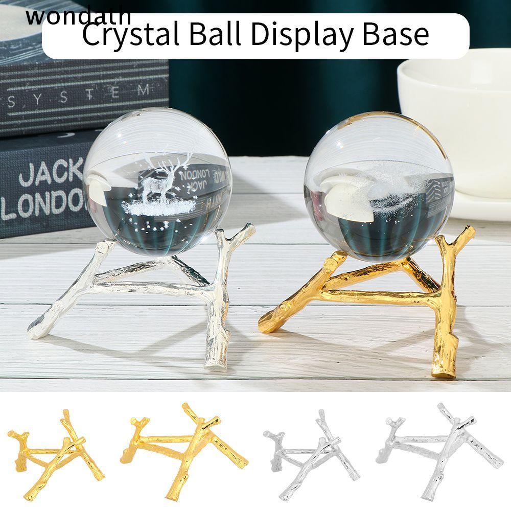 WONDA Crystal Ball Display Base Craft Gift Metal Support Sphere Holder