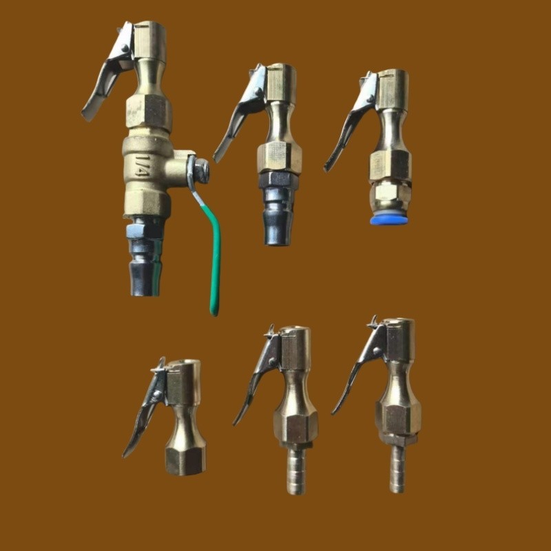 B. b.ทองแดงยาง Quick Inflation Chuck รถความดันอากาศ Inflator เครื่องวัดความดันลมยาง Inflator ท่อ Cla