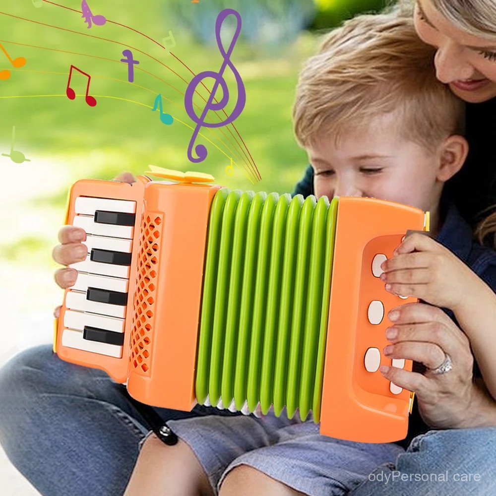 Toy Accordion 10 Keys 8 Bass Accordions for Kids Musical Instrument Educational Toys Gifts for Toddl