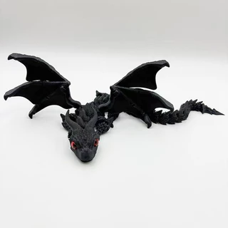 Double-Horned Dragon--3D การพิมพ์, การตกแต่งข้อต่อที่สามารถเคลื่อนย้าย, ของเล่นโมเดลสัตว์, ของขวัญของขวัญวันเกิด