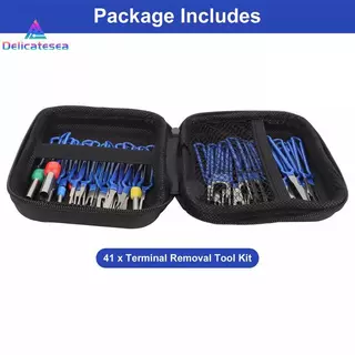 [Delicatesea] 41Pcsprehensive Car Electric Terminal Removal Ejector Tool, Connector Pin Extractor Release Puller สําหรับซ่อมรถยนต์ใหม่