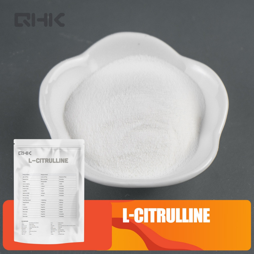 L-Citrulline ผงกรดอะมิโนความบริสุทธิ์สูงเกรดอาหาร โภชนาการกีฬา เนื้อหา 99% 500g/1kg Qinghekang