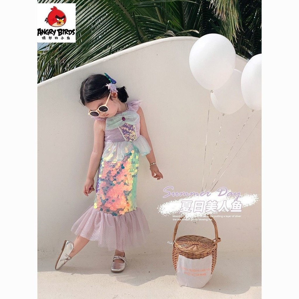 สาว Mermaid Ariel ชุดเจ้าหญิง Sequined Fishtail Slim ชุดสลิงสาว Mermaid Ariel ชุดเจ้าหญิง Sequined F