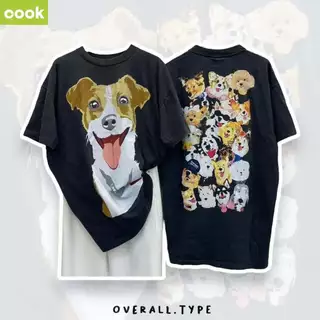 เสื้อยืด oversize เกาหลี ผ้าเทคโนโลยี sorona จากอเมริกา ผลิตโดยร้าน OOOK งานใหม่เป็นงานมือ unisex ใส่ได้ทั้ง ชายหญิง #18