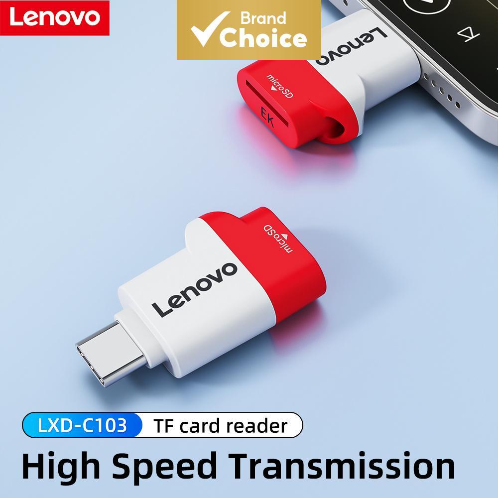  เครื่องอ่านการ์ด Lenovo USB 3.2 – เครื่องอ่าน Micro SD พร้อมหัวเชื่อมต่อ Type C OTG สําหรับสมาร์ทโฟนและแล็ปท็อป เสียบแล้วใช้งานได้ทันที