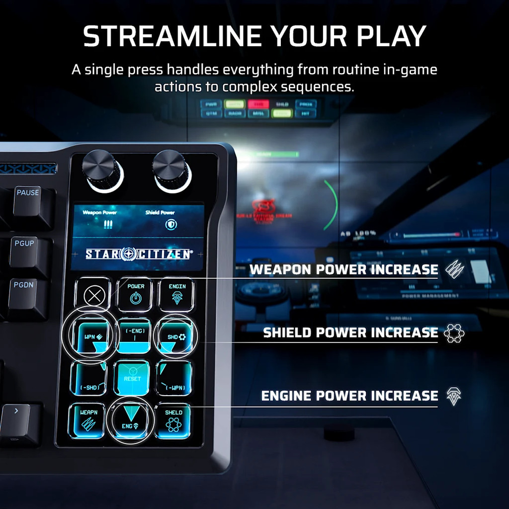 CORSAIR GAMING KEYBOARD GALLEON 100 SD STREAM DECK-INTEGRATED MLX PULSE คีย์บอร์ดเกมมิ่ง+สตรีมเดค ราคา ถูกที่สุด ดีลบีเคเค แกลเลอรีภาพที่ 4
