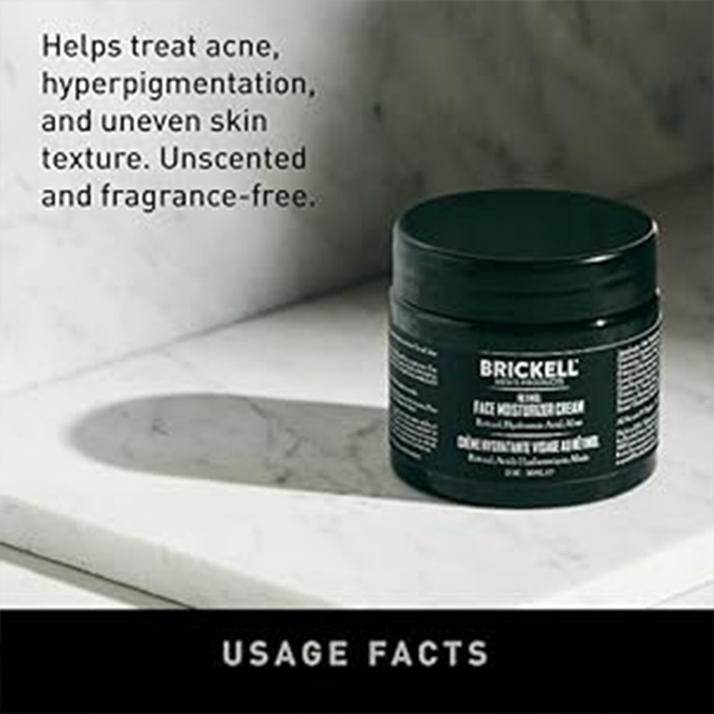 Brickell Retinol Men's Moisturizing face cream -2 Ounce