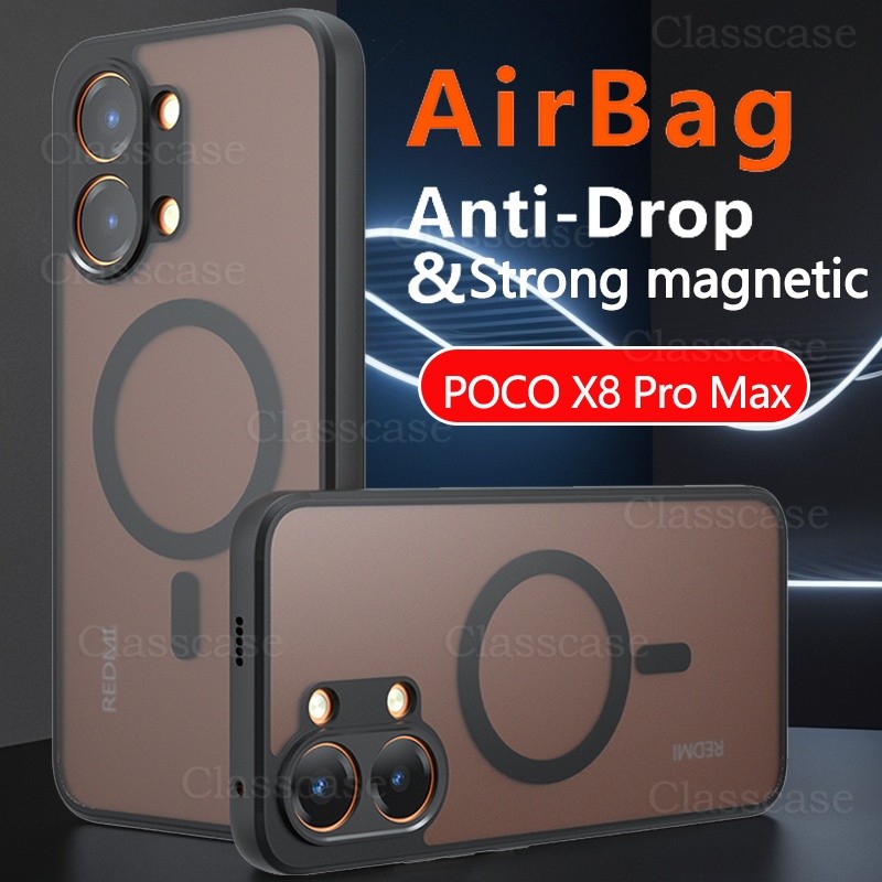 ปลอกสําหรับ Xiaomi POCO X8 Pro X8Pro Max X8ProMax POCOX8Pro Max Anti-Scratch โปร่งใส Frosted พร้อมเคสโทรศัพท์แม่เหล็กกันกระแทกป้องกันลายนิ้วมือ Hard ฝาหลัง