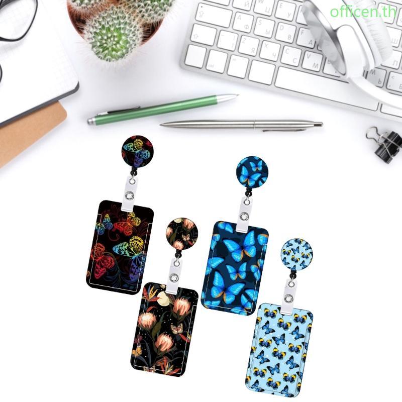 Cen Retractable Badge Reels Card Holder และชุดเชือกเส้นเล็กชื่อการ์ด Badge Reels Holder
