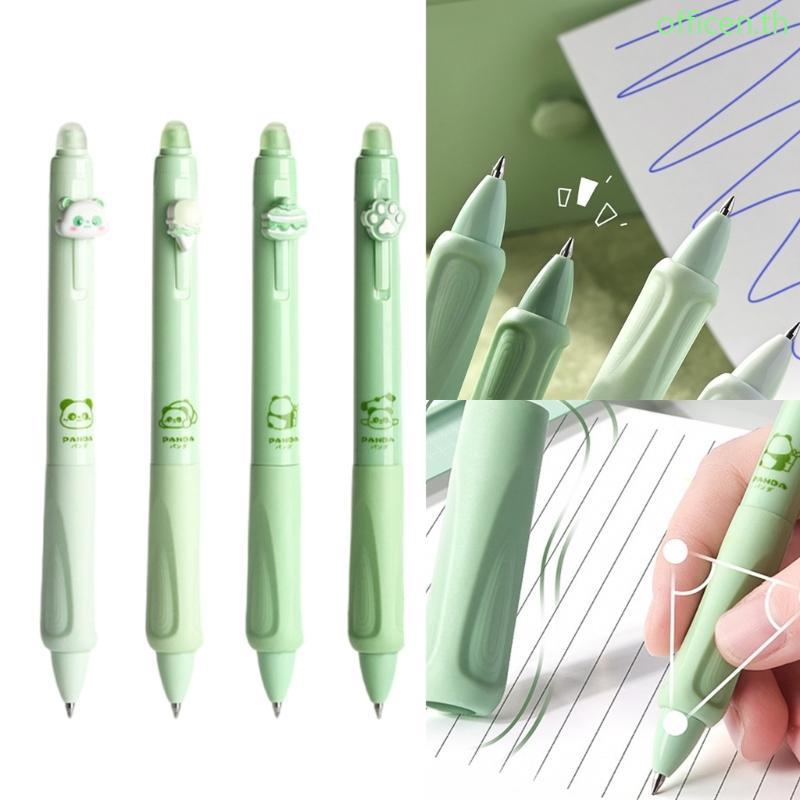 Cen 4 ชิ้นการ์ตูน Retractable ปากกาเจล Erasable ปากกาเจล 0 5 มม.ปลาย Smooth เพื่อเขียนปากกาเจลรีฟิลส