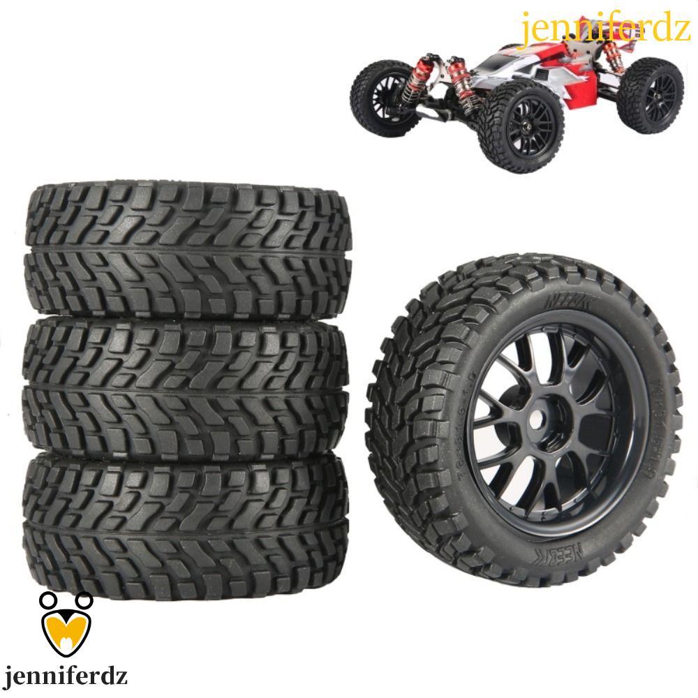 JENNIFERDZ RC Car Wheel, Hex 12mm 124019 MN90 75mm ล้อยาง, ยางสากล Rally ยาง Hex 144001 124018 ปีนขอ