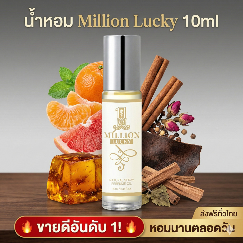 ✨ [พร้อมส่ง] น้ำหอม 1 Million Lucky – กลิ่นหรูหรา มีระดับ เสริมเสน่ห์และความมั่นใจ 💎
