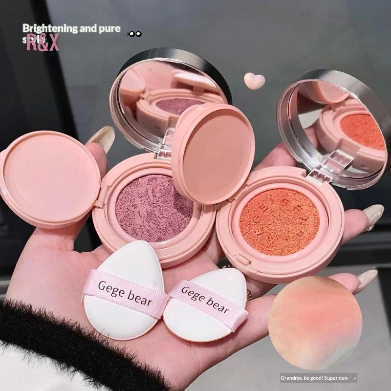 R&X 3.5g Matte Cream-Textured Cushion Blush With Puff, ไร้แป้ง, แอพพลิเคชั่นเรียบ, สร้าง Flawless Da