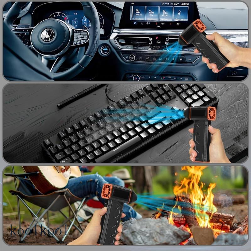 Kool พัดลมเทอร์โบชาร์จ 140000RPM การออกแบบแบบชาร์จได้สําหรับการการไหลของอากาศที่ทรงพลังและเงียบ