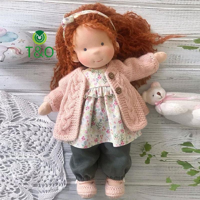 [T&OT] Waldorf Doll Handmade Mini Dress Up Dolls Mini Cute Native Enamel Doll Kawaii Soft ตุ๊กตาของเ