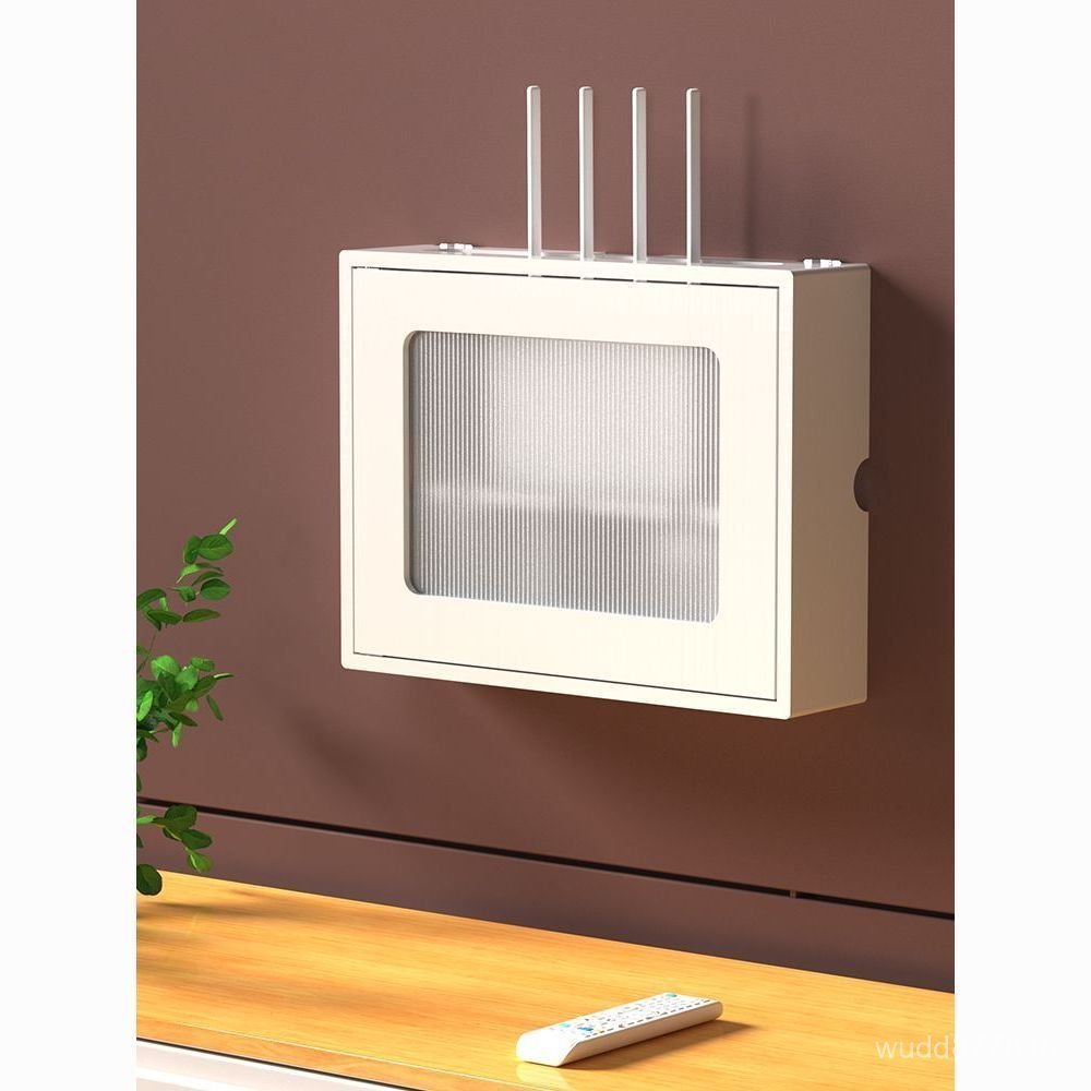 ติดผนังห้องนั่งเล่น s2v Rack Router wifi Wall Storage Pack Storage Cat กล่องเก็บกล่องบล็อกแขวนไม้ P0