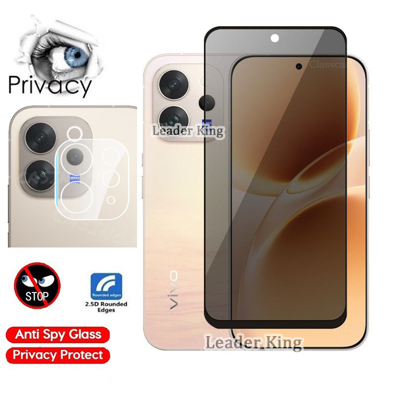 Pricacy ฟิล์มเต็มจอ กันมอง For Oppo V70 2026 ฟิล์มกันรอย + ฟิล์มเลนส์ ครอบกล้อง +เคสใส กันกระแทก ส่ง