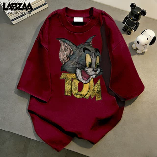 【จัดส่งจากกรุงเทพฯ】LABZAA ใหม่ล่าสุด✨เสื้อยืดลาย คอกลมฤดูร้อน โอเวอร์ไซซ์ ใส่สบาย YG1412