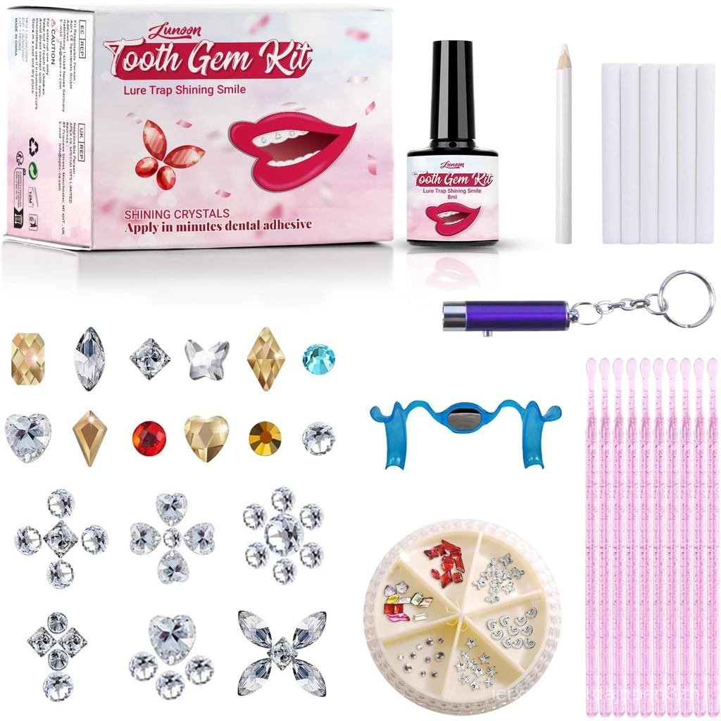 Tpyag Tooth Gem Kit - Professional DIY Dental Jewelry Starter Kit with Sparkling Crystals, Self-Appl