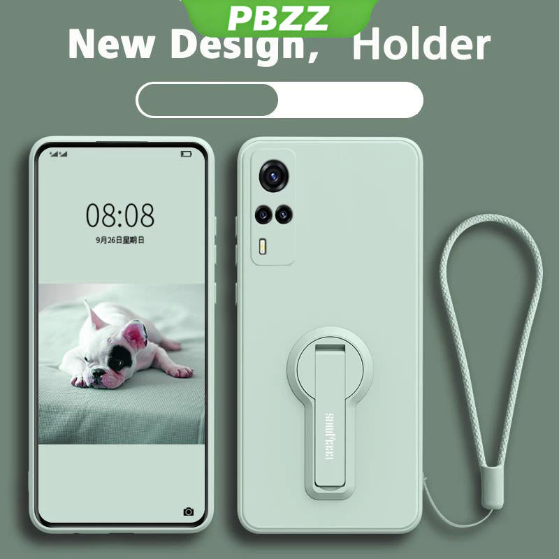 PBZZ FOR เคส ปลอก VIVO Y31 2021 เคสโทรศัพท์ softcase Liquid ซิลิโคน Protector กันกระแทกเรียบกันชนออกแบบใหม่360 ° พร้อมผู้ถือ ytxzzj01
