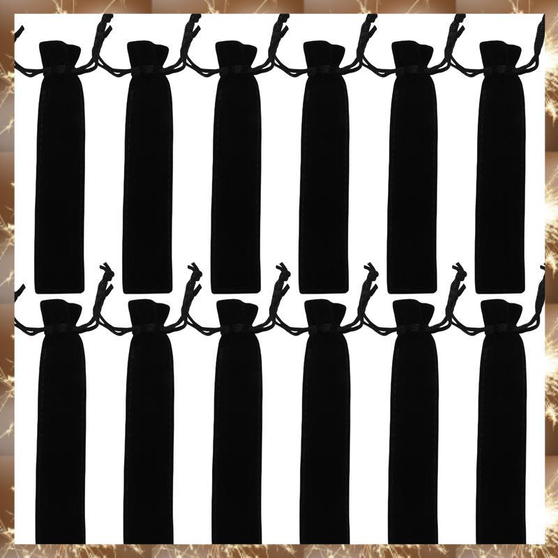 (OKB)50 ชิ้นกระเป๋าปากกากํามะหยี่สีดําที่ใส่แขนกระเป๋าปากกาเดี่ยวกระเป๋าใส่ดินสอ