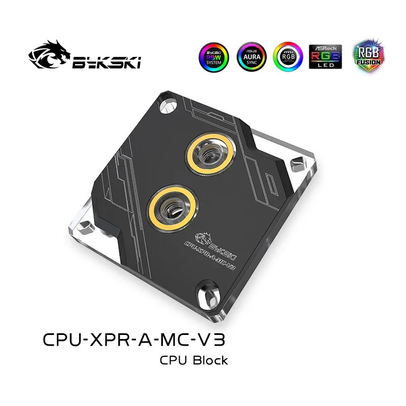 Bykski CPU Water Block สําหรับ Intel LGA 1700 1200 1150 1151 1155 2011 2066, Tech. Style CPU Cooler 