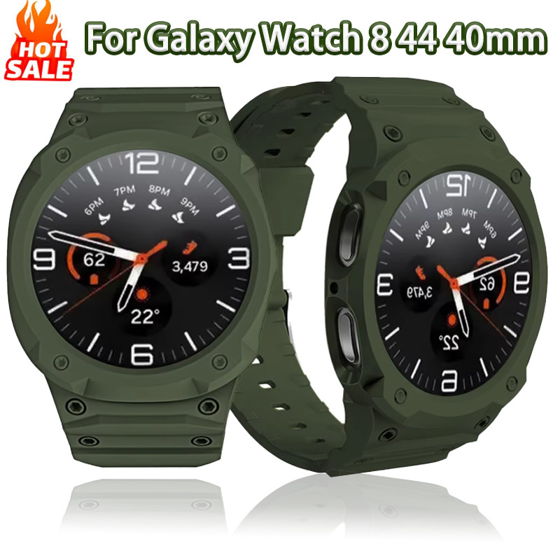 2 in 1 TPU Case + Band สําหรับ Samsung Galaxy Watch 8 40 44 มม.แบบบูรณาการสําหรับ Galaxy Watch 8 44 