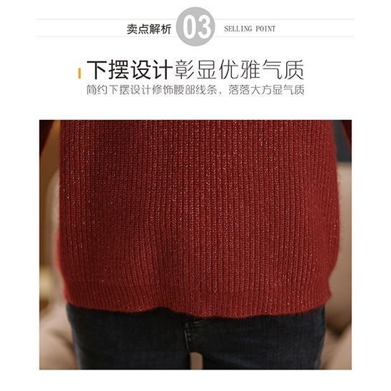 เคเสื้อถักโวลต์เสื้อสวมหัวสไตล์ใหม่รุ่นปลาค็อดฤดูใบไม้ร่วงฤดูหนาวคอปกด้านบนเสื้อกันหนาวหลวมของผู้หญิ