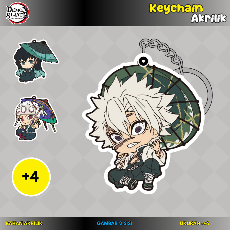 [Demon Slayer] Gantungan kunci akrilk & strap handphone full akrilk karakter Sanemi อะนิเมะ demon sl