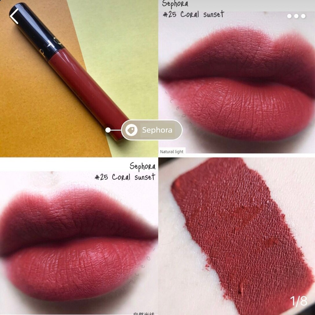 ลิป lipstick Counter Ready Stock Sephora Dyed Lipstick Matte Lip Glaze 5ml 91/92/25/101/41/01/94 ลิป