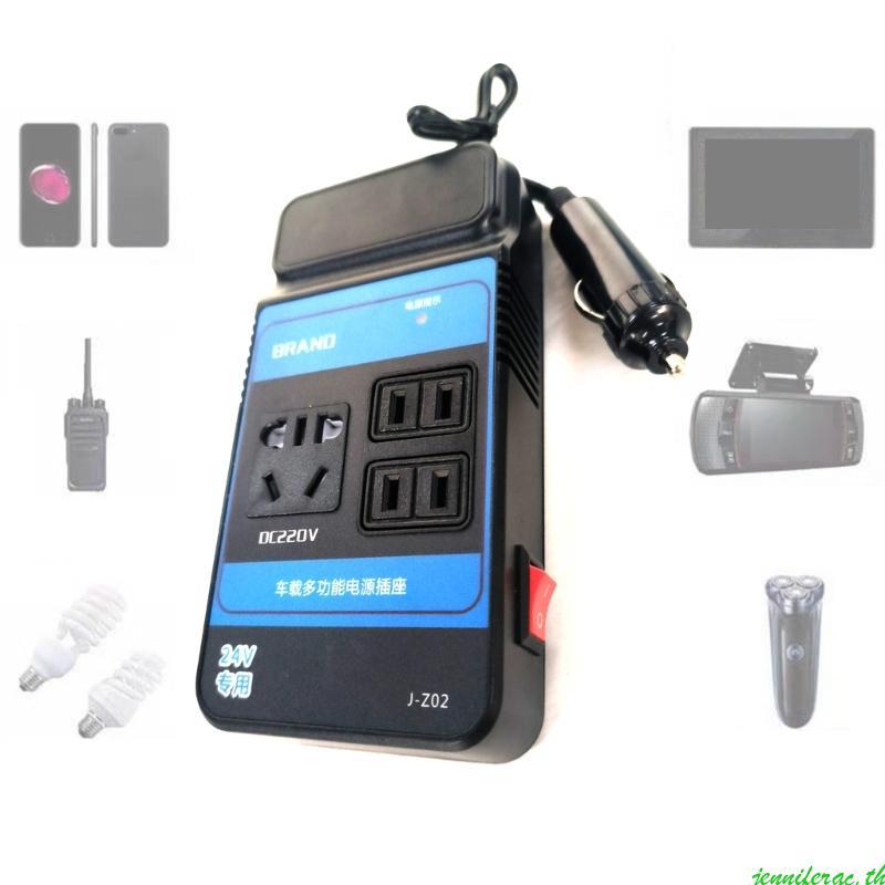Jenniferac รถอินเวอร์เตอร์ DC12V 24V ถึง DC110V 220V Converter USB Charger Outlet Adapter