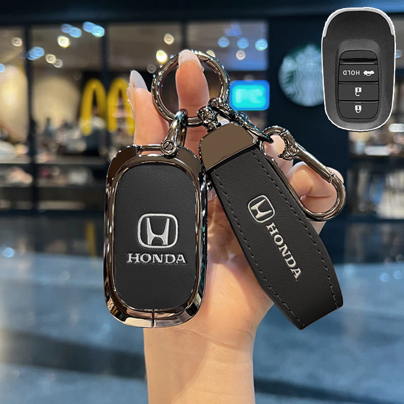 Honda Civic RS FE HRV 2024 2025 Accord crv 2025 Keyless/Push Start ใหม่ฝาครอบกุญแจรถ Civic FE อุปกรณ์เสริมพวงกุญแจ