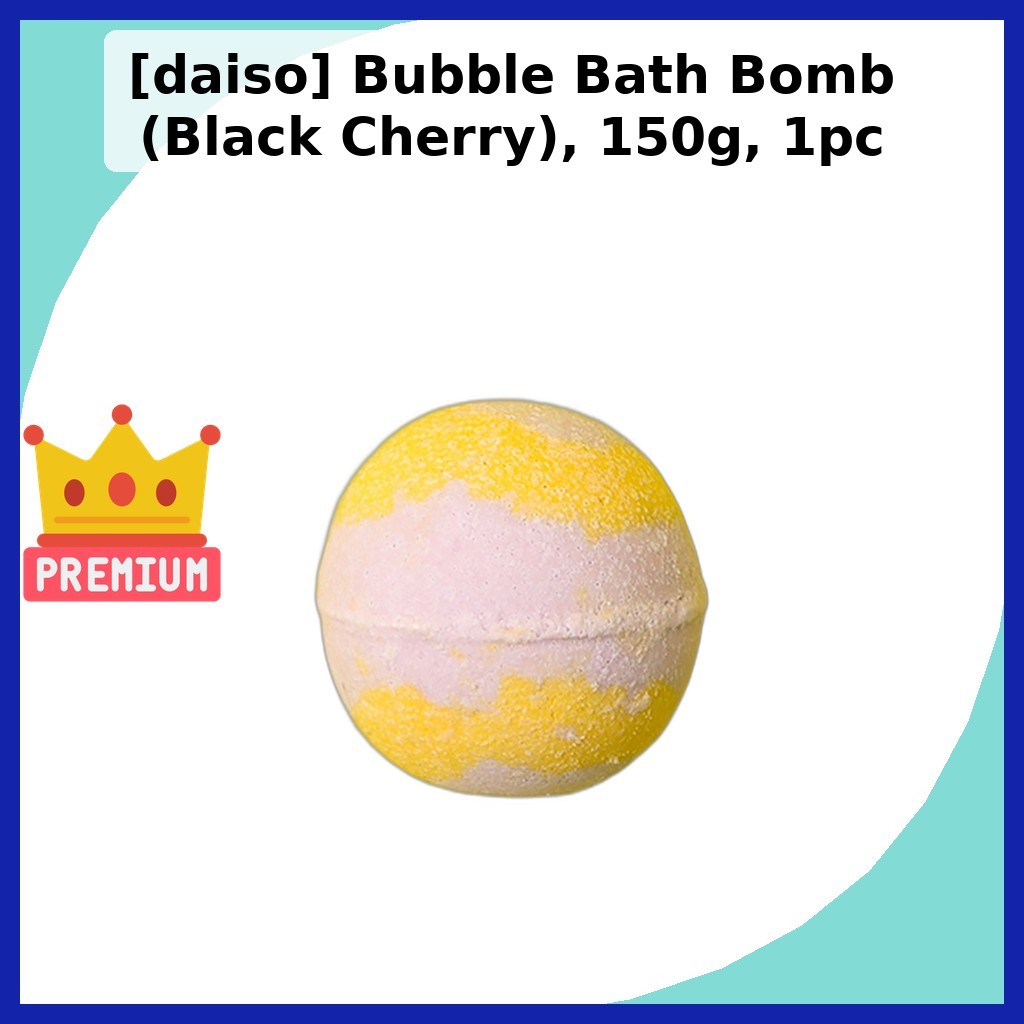[daiso] Bubble Bath Bomb (Black Cherry), 150g, 1pc / Korean Bubble Bath Bomb / Sweet Black Cherry by