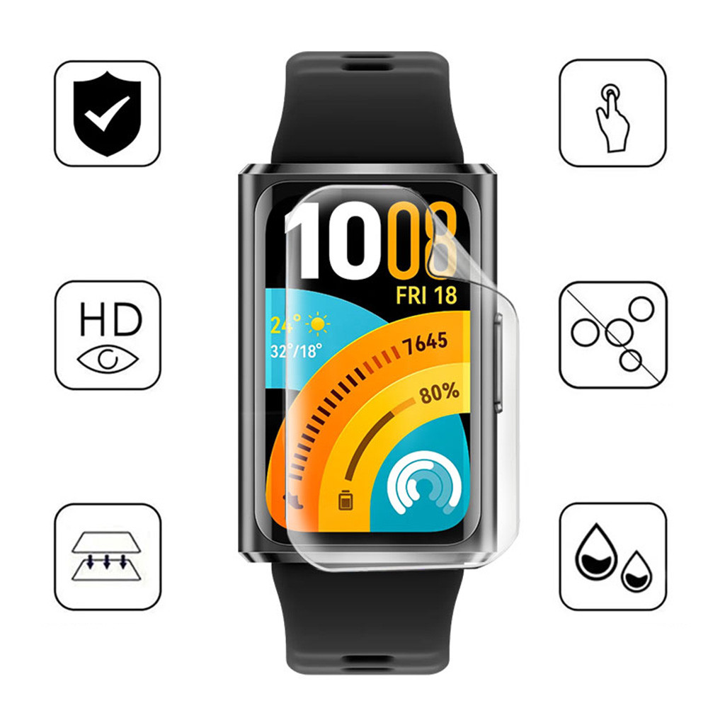3Dกระจกนิรภัย/TPU Softฟิล์มสําหรับHuawei Band 11 10 9 8 Anti Goresป้องกันหน้าจอสําหรับSmartwatch Hua