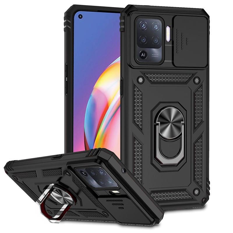 เกราะกันกระแทกเคสโทรศัพท์เหมาะสําหรับ OPPO Reno 5 Lite 5F A16 A16s A54s A74 A94 A57 A57s A77 4G แหวน