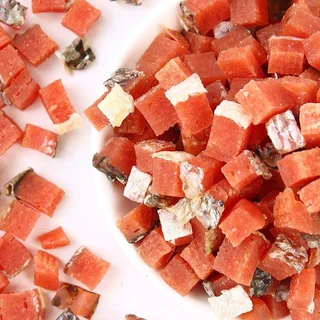 Hambit. ปลาแซลมอนอบแห้ง 100g เกรดพรีเมียม สำหรับแฮมสเตอร์และสัตว์เลี้ยงเล็ก