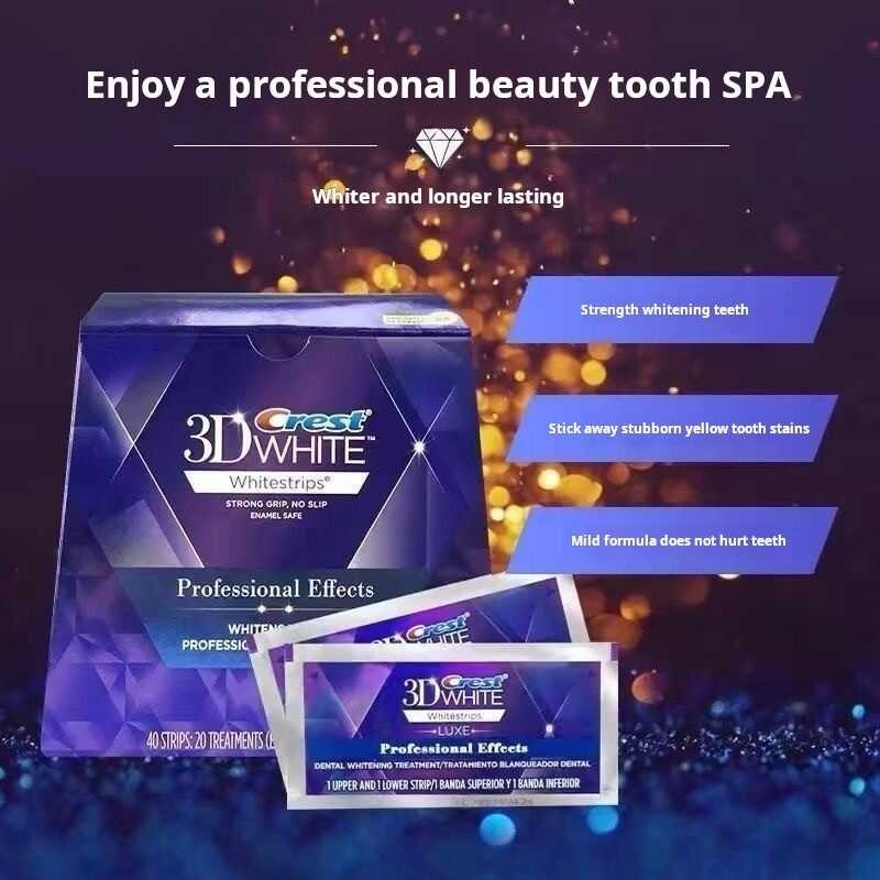 CREST 3D White Tooth Whitening Strips Whitestrips (20 Strips/ 10 Treatments)