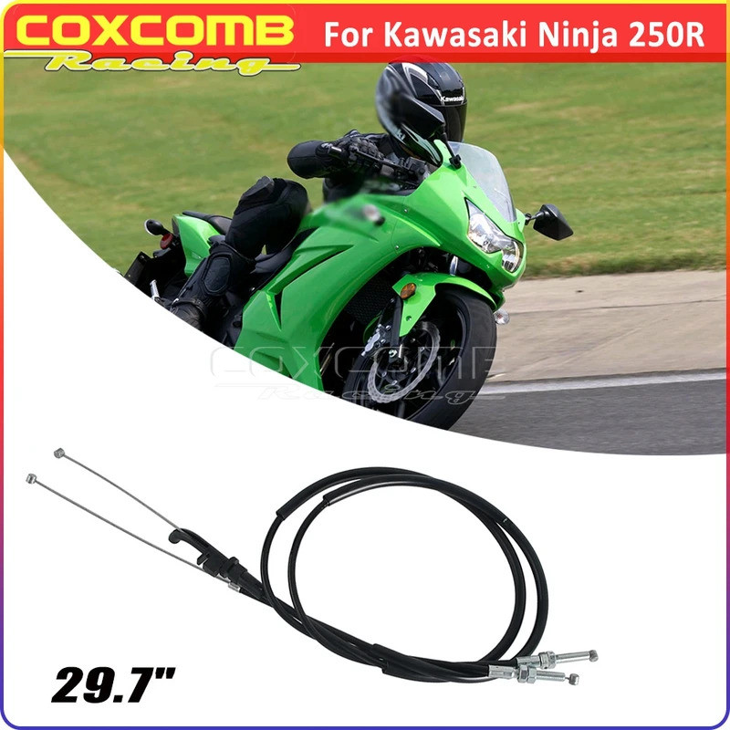 CO Throttle Cable Motorcycle Accelerator Control Wire Line For Kawasaki Ninja 250R EX250E EX250F EX2