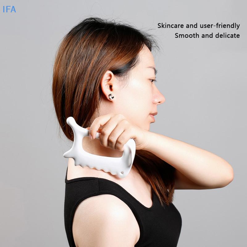 IFA เซรามิคสีขาว Scraping Board Facial Guasha มือถือ Full Body Universal ประเภท Acupoint นวด Lymphatic ระบายน้ํานวดดี