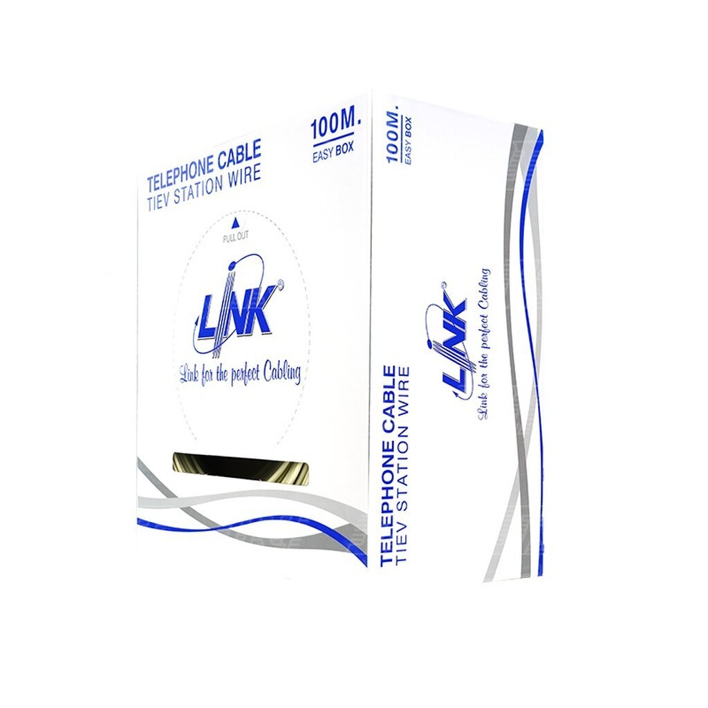 สายโทรศัพท์กลม 2C/0.65mm. 22AWG | UL-1032 | 04-05-0073 | Link | 100M.