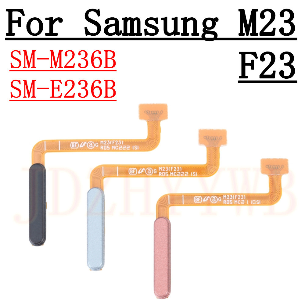 ปุ่ม Home Touch ID เครื่องสแกนเนอร์เซ็นเซอร์ลายนิ้วมือ Flex สําหรับ Samsung Galaxy M23 M236B F23 E23