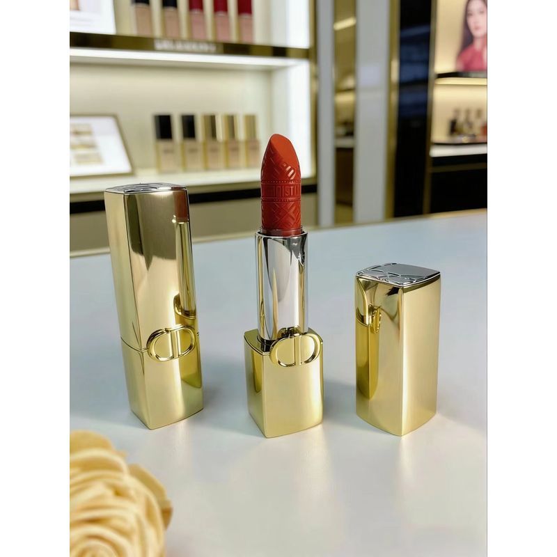 ((KEQI) DIO Golden Tube Lipstick 3.5g 100/188/217/720/777/840/888/999 Moisturizing Look Color